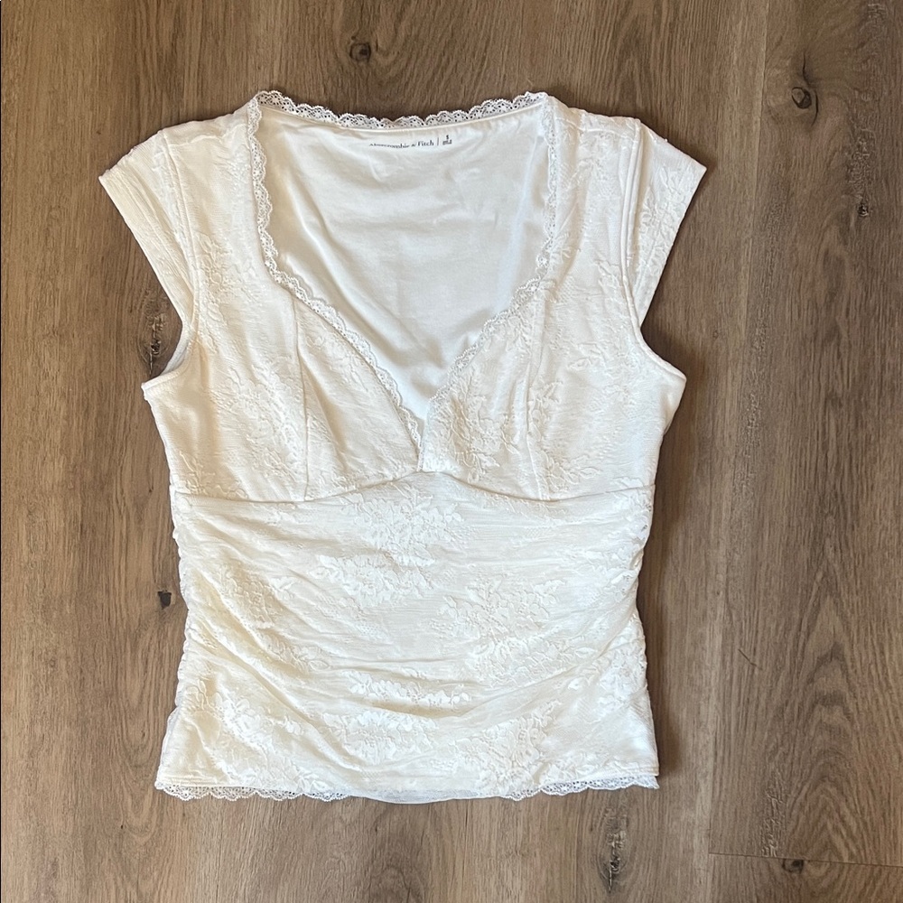 Abercrombie & Fitch Cream Lace Blouse